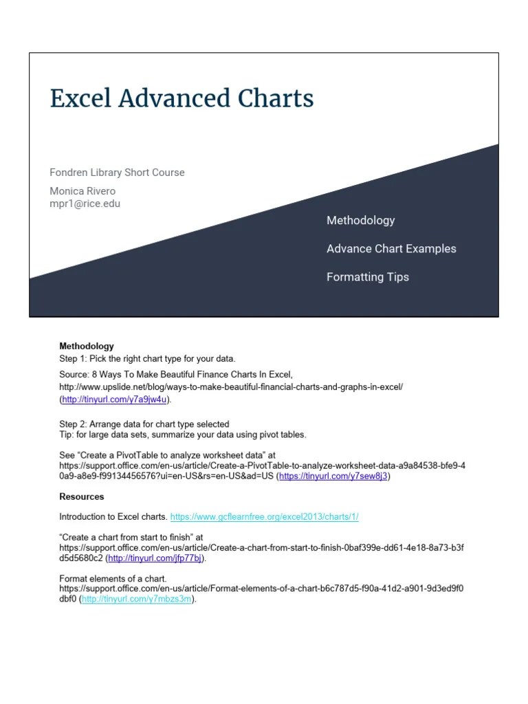 Excel Advanced Charts Slides | PDF | Microsoft Excel | Information Science