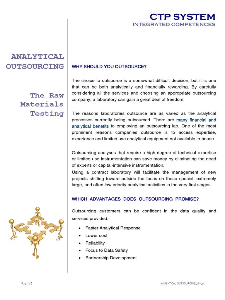 AnalyticalOutsourcing | PDF | Outsourcing | Laboratories