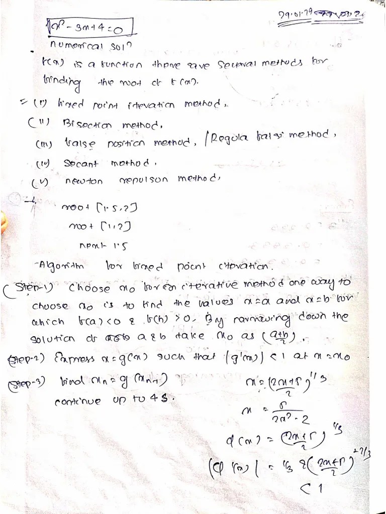Fixed Point Iteration Method | PDF