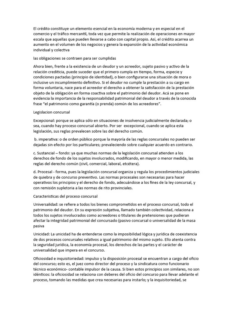 Derecho Concursal | PDF | Ley Procesal | Bancarrota