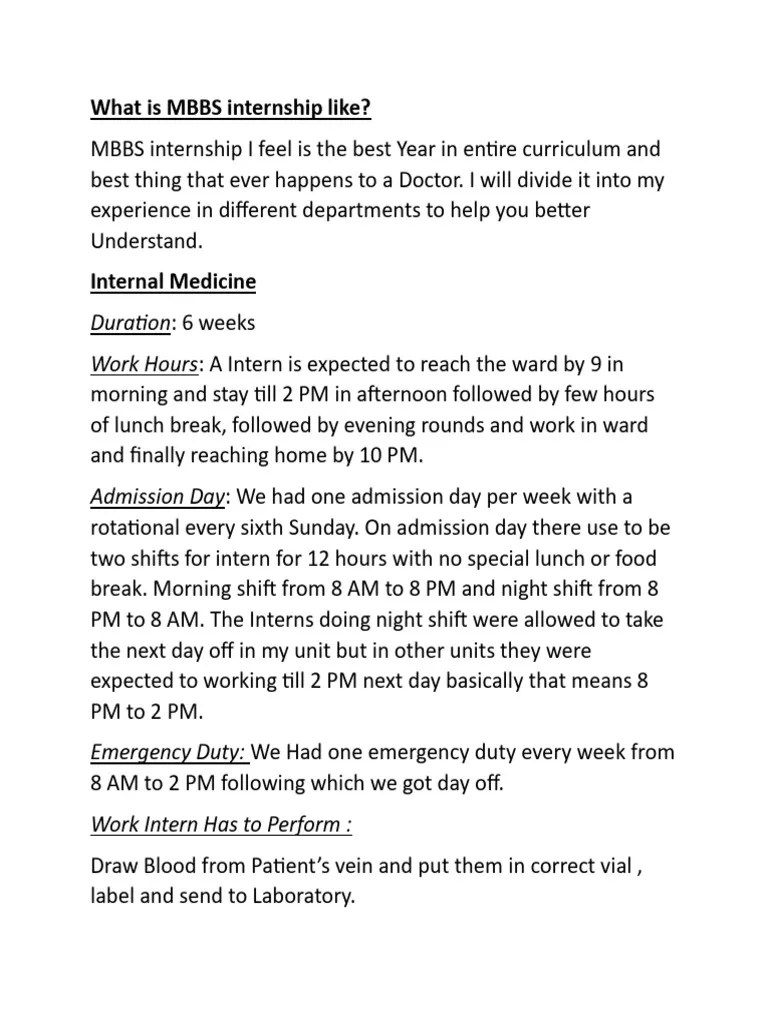 Mbbs Intern | PDF | Childbirth | Medicine