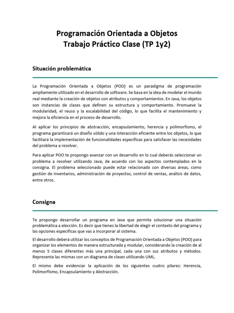 POO - TP1y2 | Descargar Gratis PDF | Programación Orientada A Objetos ...