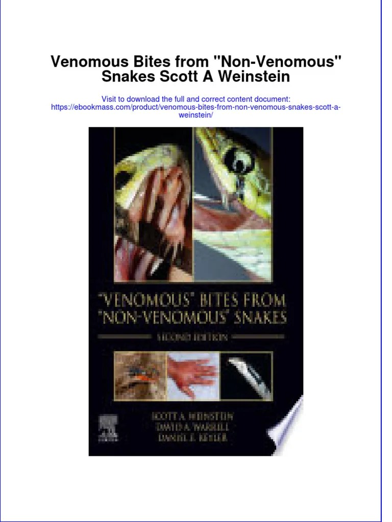 Free Download Venomous Bites From Non Venomous Snakes Scott A Weinstein Full Chapter PDF | PDF ...