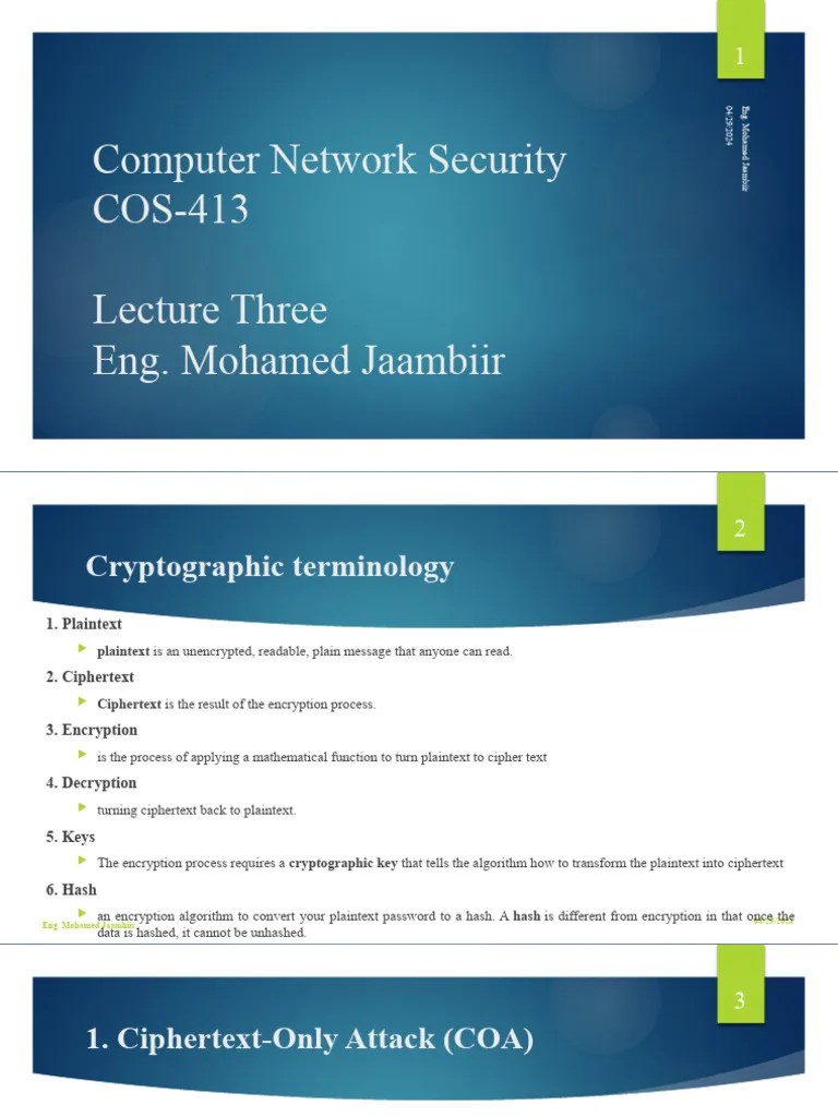 Lecture 3 | PDF | Public Key Cryptography | Key (Cryptography)