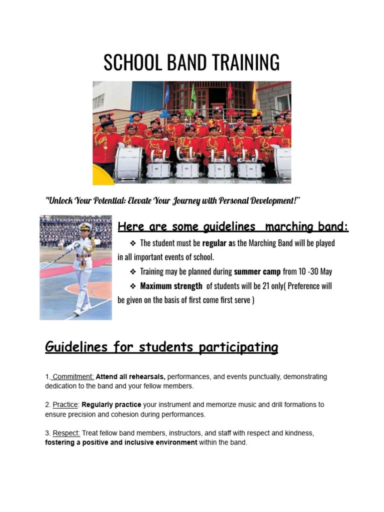 Guidelines School Band | PDF | Teachers