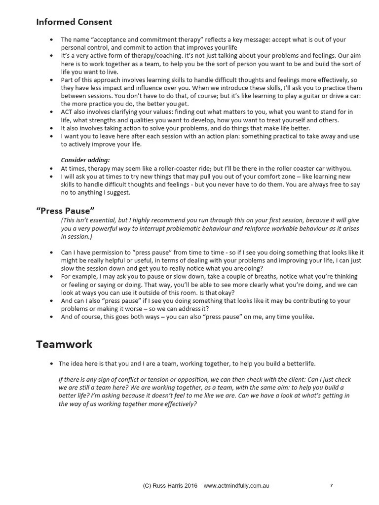 Chapter 1 Of 2nd Edition ACT MAde Simple | PDF | Thought | Psychotherapy