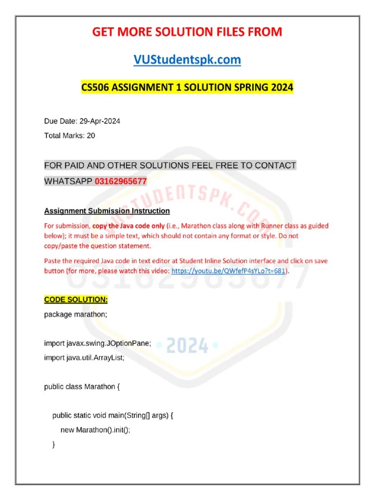 CS506 Assignment 1 Solution Spring 2024 | PDF