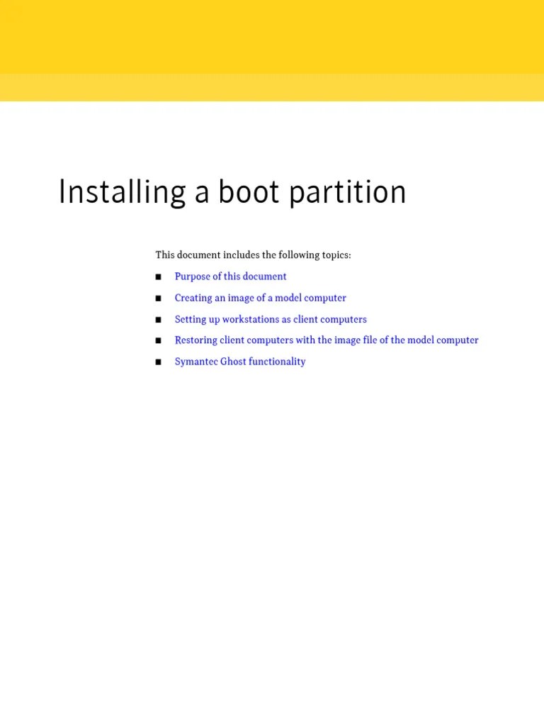 Installing A Boot Partition | Download Free PDF | Ip Address | Booting