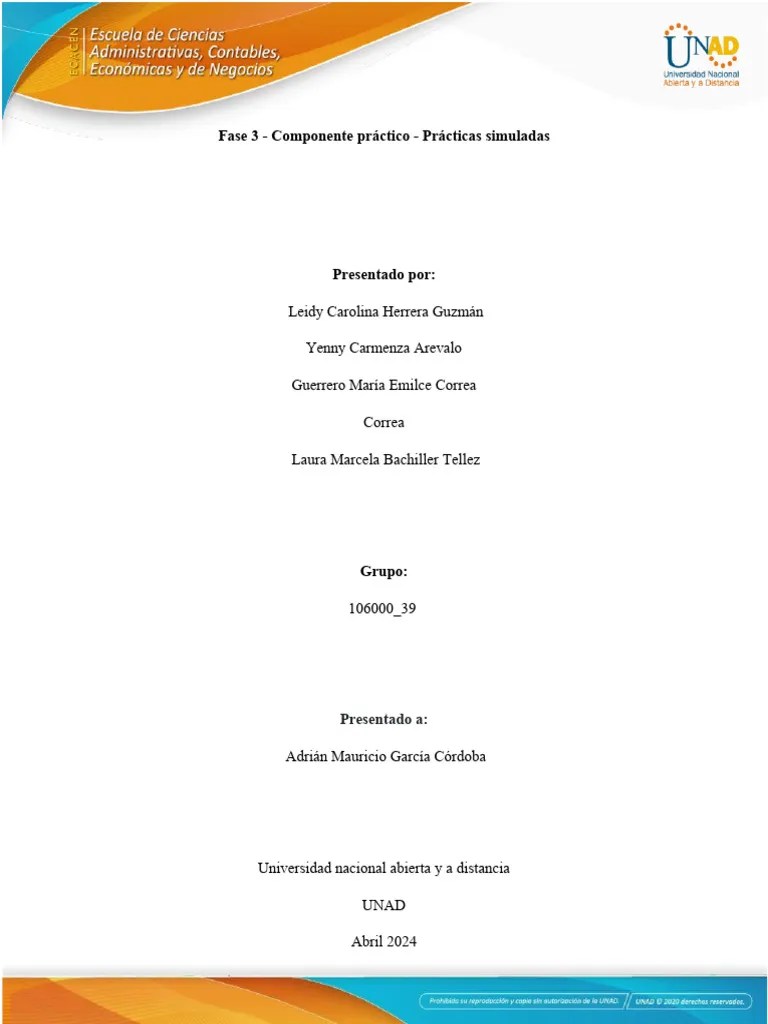 Fase 3 - Componente Práctico - Prácticas Simuladas Grupo 106000 - 39 (1 ...