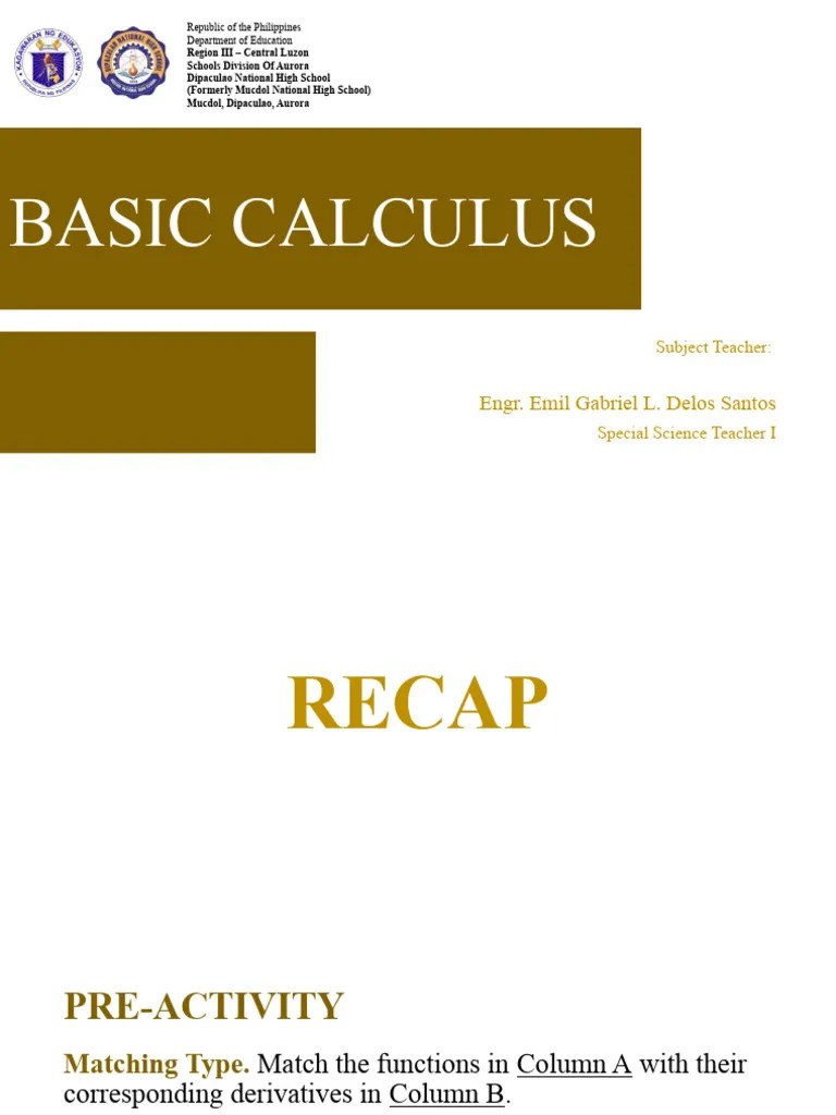 Basic Calculus Antiderivatives | PDF | Integral | Function (Mathematics)