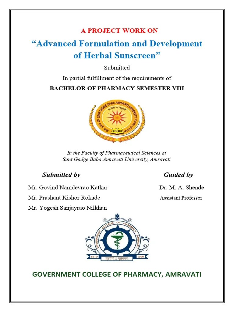 Herbal Sunscreen | PDF | Sunscreen | Ultraviolet