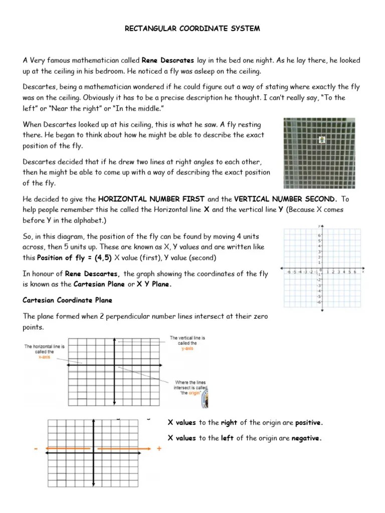 Lesson 1 Rectangular Coordinate System | PDF