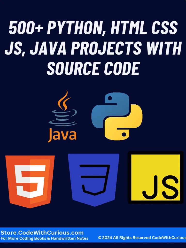 500+ Coding Projects With Source Code | Download Free PDF | Java Script ...