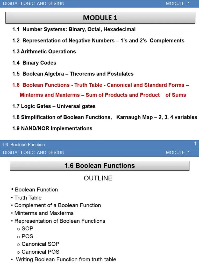 1.6 Boolean Functions | PDF | Boolean Algebra | Teaching Mathematics