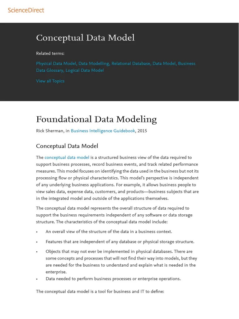 Conceptual Data Model | PDF | Conceptual Model | Data Model
