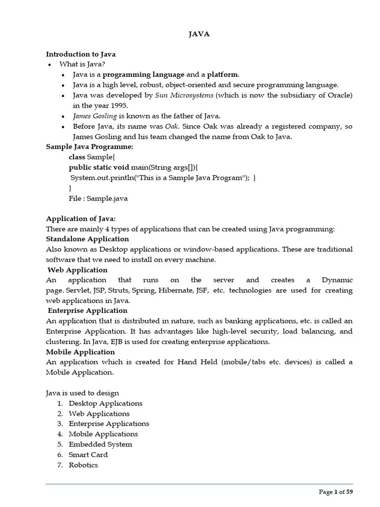 JAVA-REF. NOTES | PDF | Inheritance (Object Oriented Programming ...