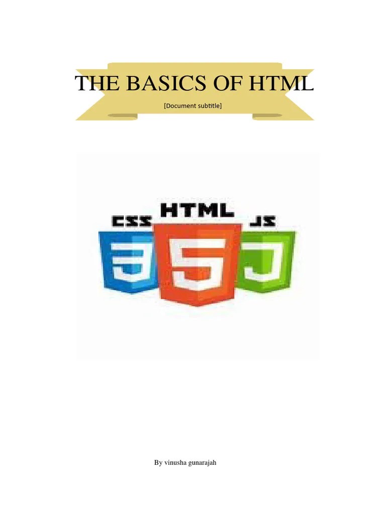 Computer Science Basics Of HTML Notes 1 | PDF | Html Element | World ...