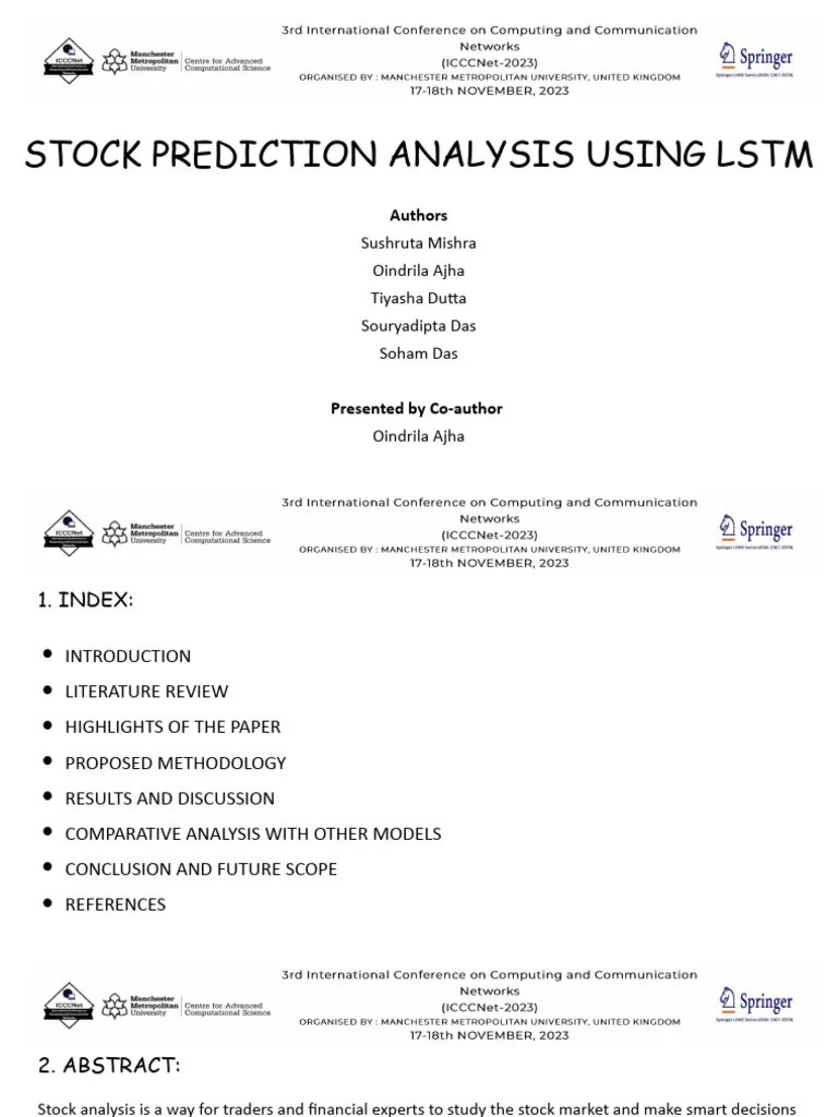 Stock Prediction Analysis Using LSTM | PDF | Forecasting | Artificial Neural Network