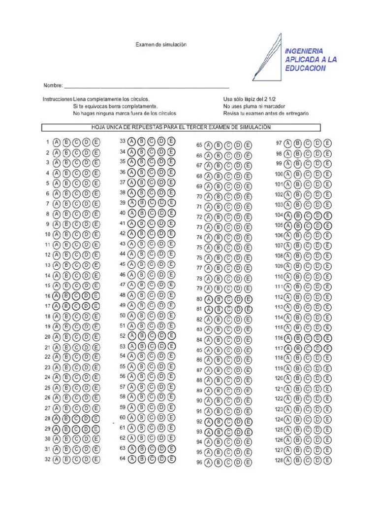 Hoja De Respuestas COMIPEMS | PDF