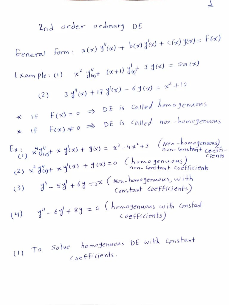 Diff Eq Lect 8 | PDF
