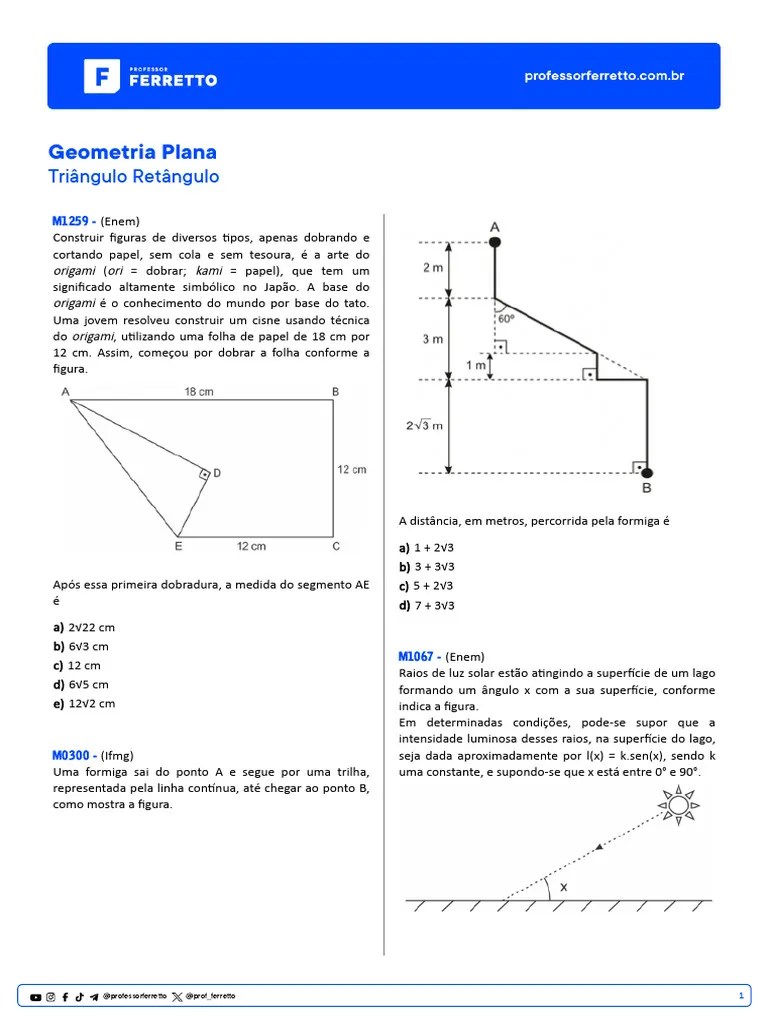 MATEMATICA | PDF | Origami | Triângulo