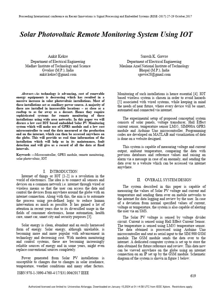 Solar_photovoltaic_remote_monitoring_system_using_IOT | PDF | Internet ...