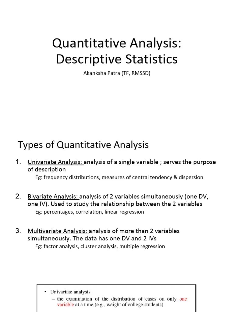 Quantitative Analysis | PDF | Variance | Standard Deviation