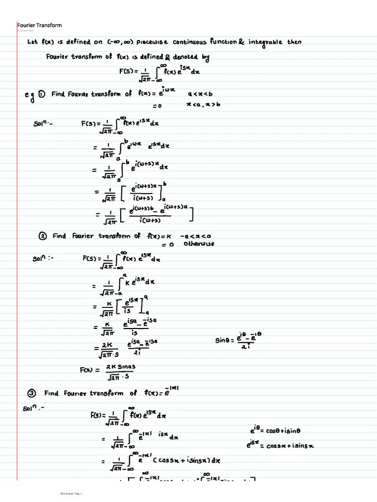 Fourier Transform Overview | PDF