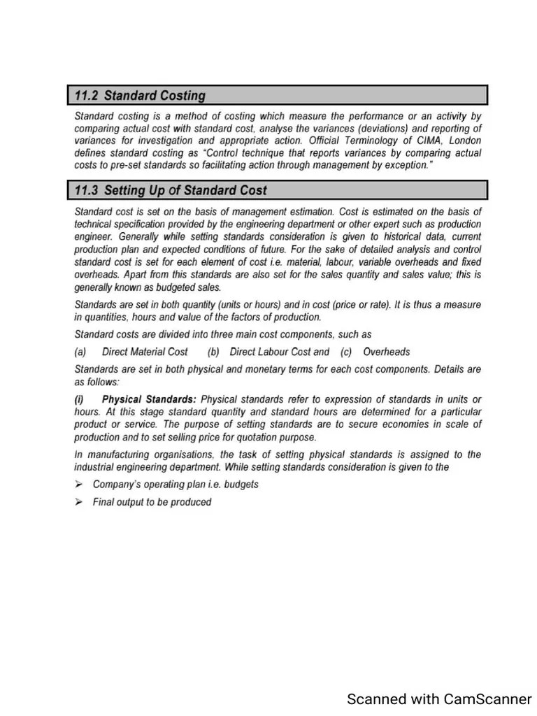 Commerce Sem 2 HONS - Standard Costing And Material Variances | PDF