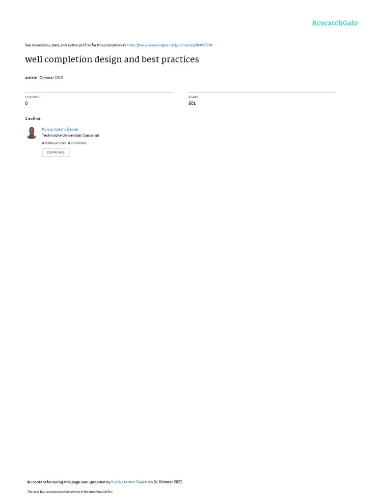 Well Completion Design | PDF | Chemical Engineering