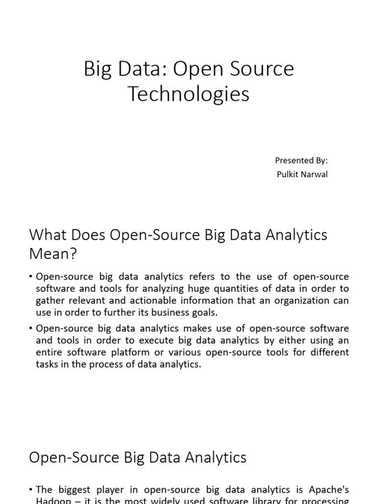 Open Source Technologies | PDF | Apache Hadoop | Apache Spark