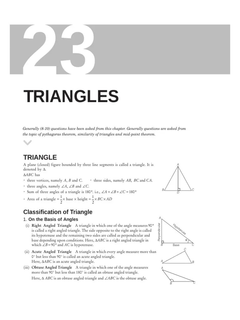 Triangles Pdf Triangle Triangle Geometry