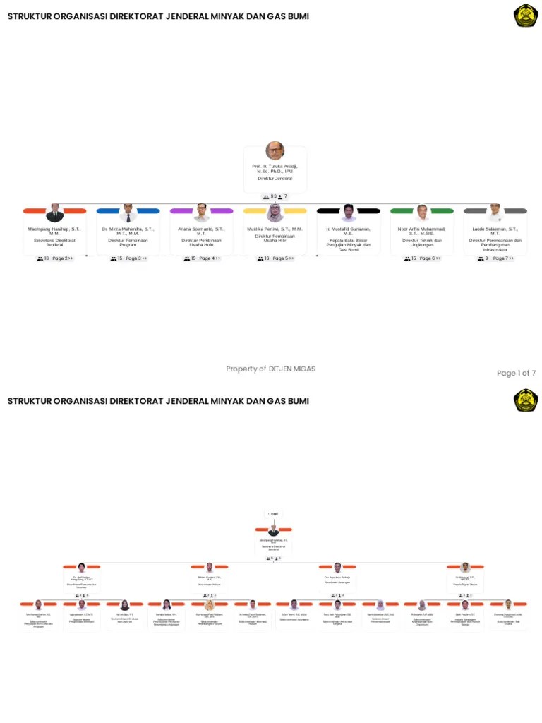 Struktur Organisasi Ditjen Migas April 2024 | PDF