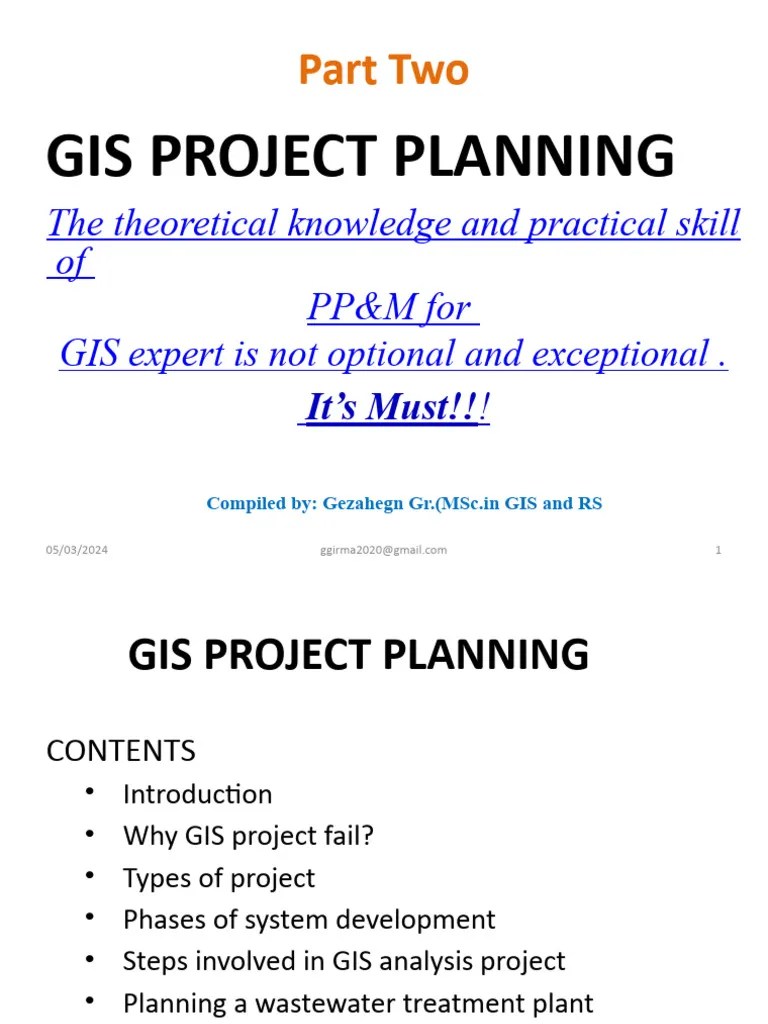 Part Two GIS Project Planning And Management Lecture Note 2023 | Download Free PDF | Geographic ...