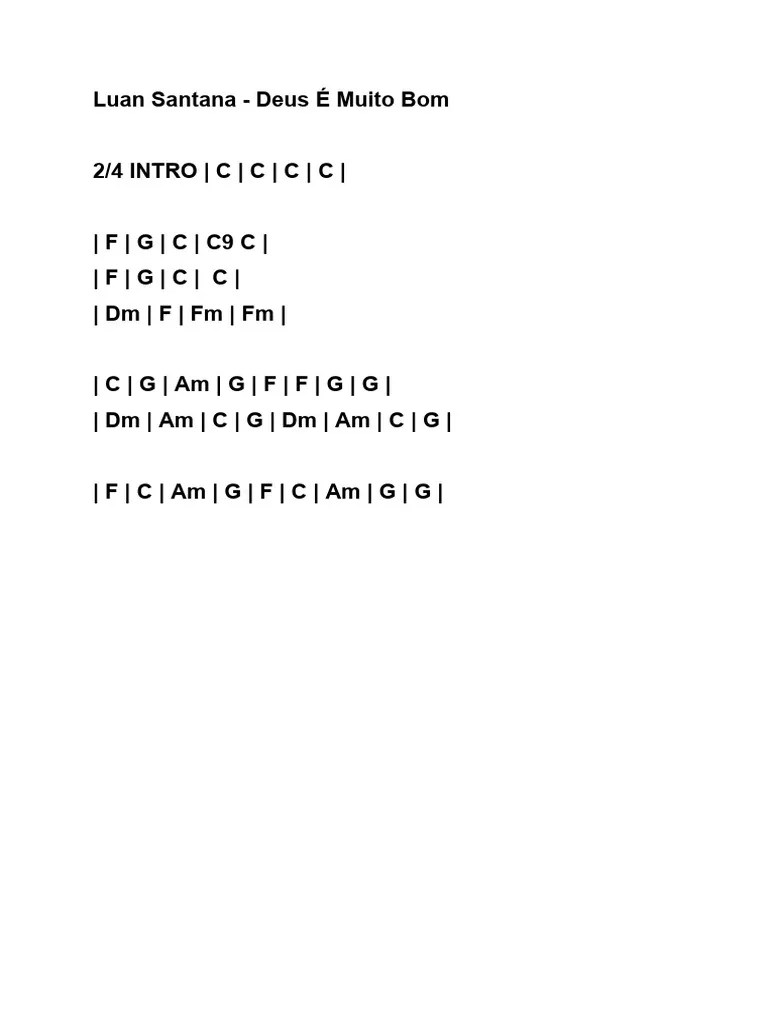 Luan Santana - Deus É Muito Bom | PDF