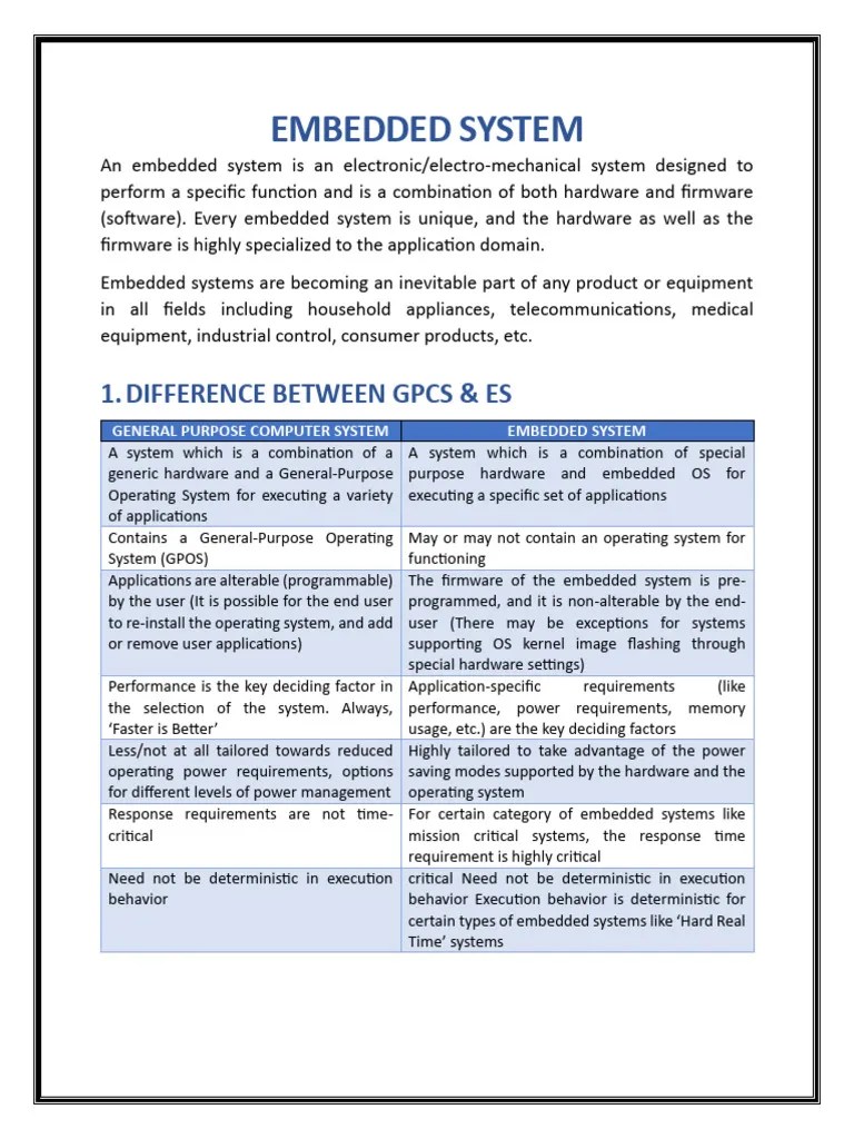 Embedded System | PDF | Embedded System | Microcontroller