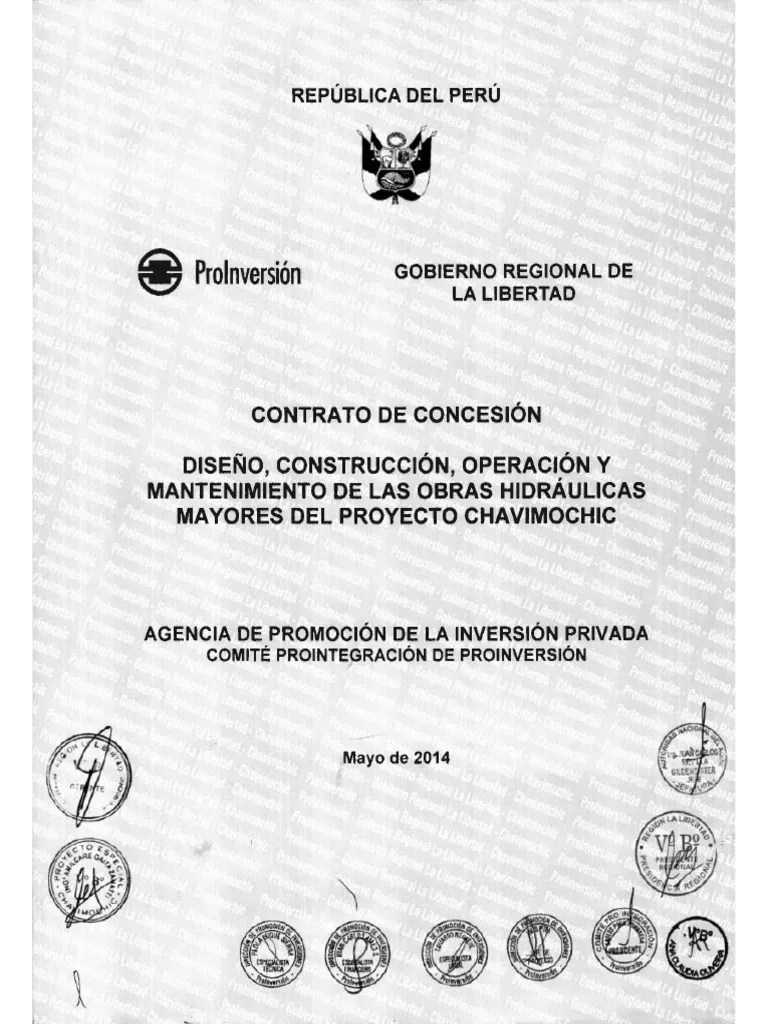 Contrato De Concesión Chavimochic | PDF