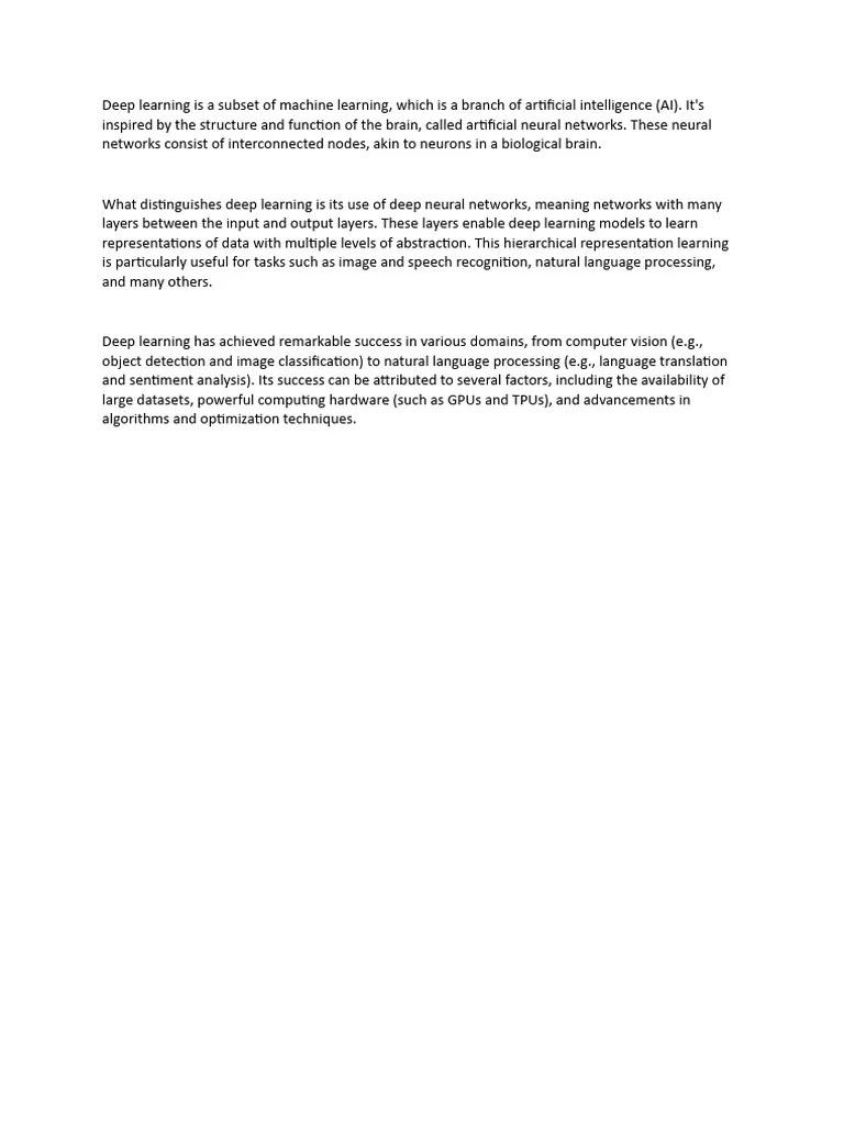 Deep Learning Is A Subset Of Machine Learning | PDF