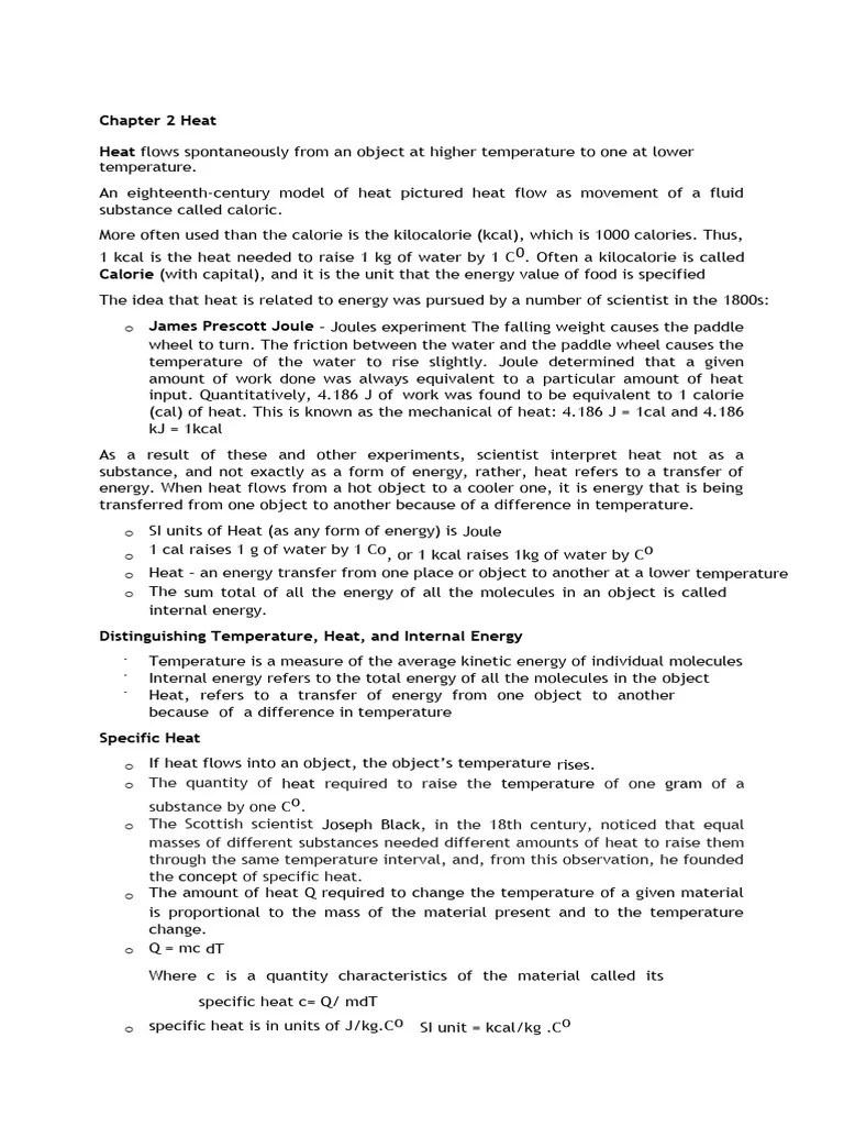 HEAT | PDF | Calorie | Heat