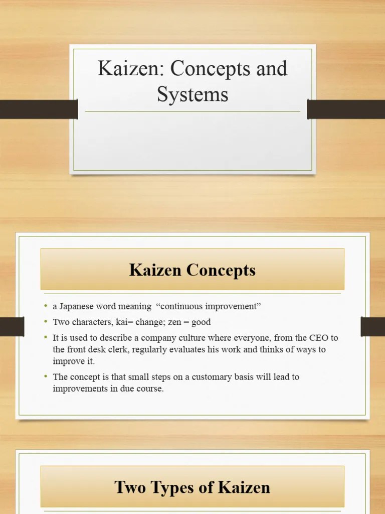 Chapter 4 Kaizen Concepts And Systems | PDF | Lean Manufacturing | Business Process