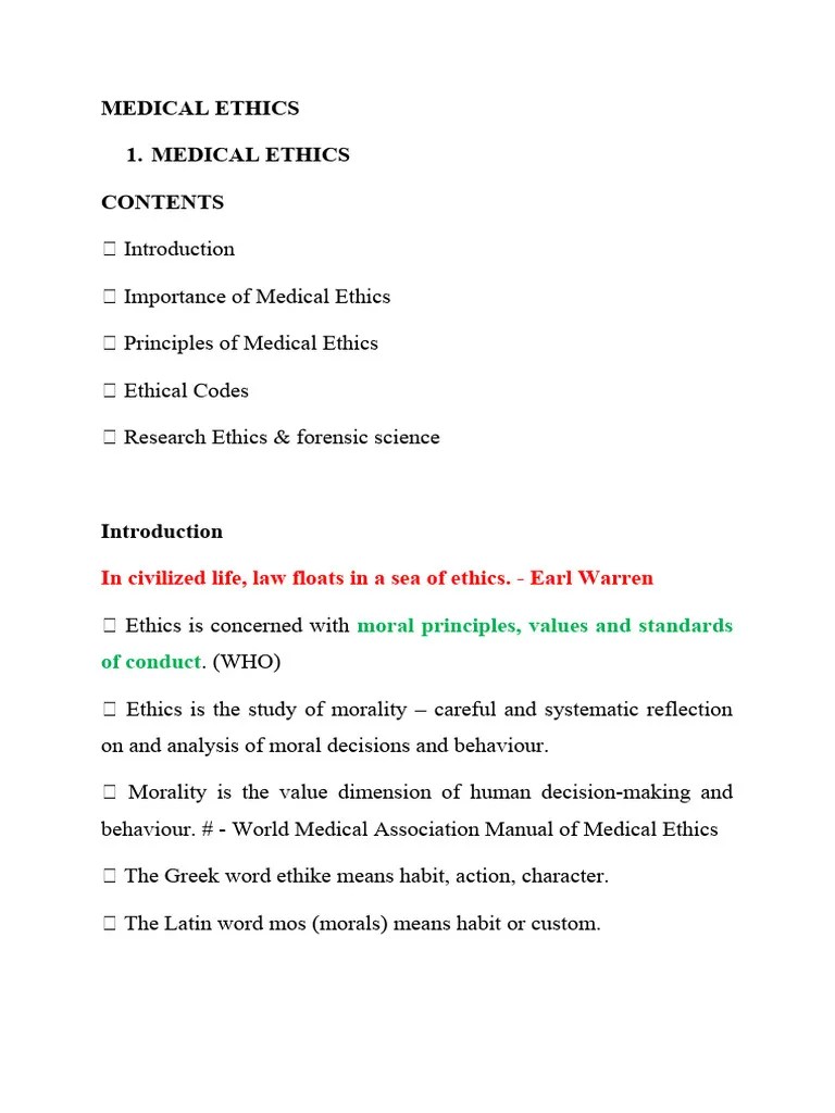 Medical Ethics | PDF | Medical Ethics | Bioethics