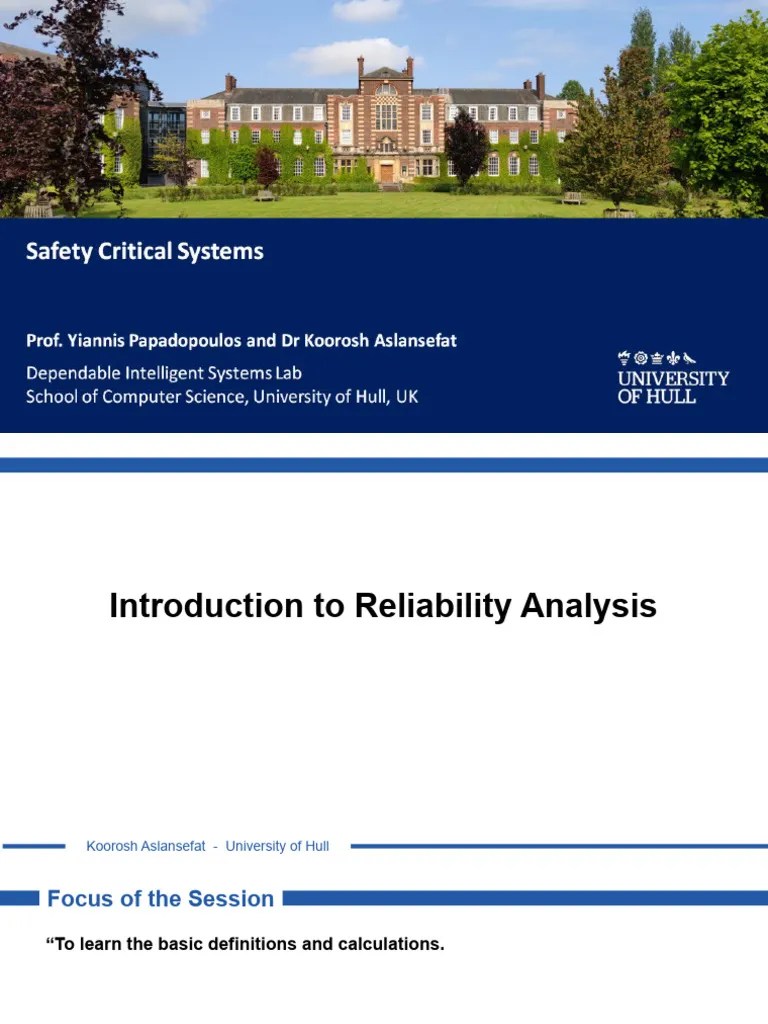 Introduction - To - Reliability Analysis | PDF | Reliability ...