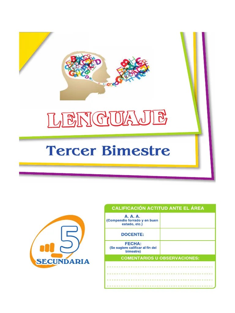 01 Lenguaje - 5 SEC | PDF | Verbo | Adverbio