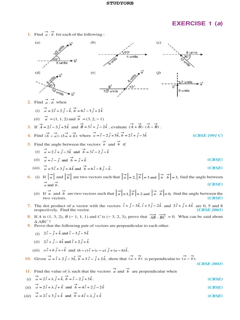 1scalar Or Dot Product | PDF | Triangle | Linear Algebra