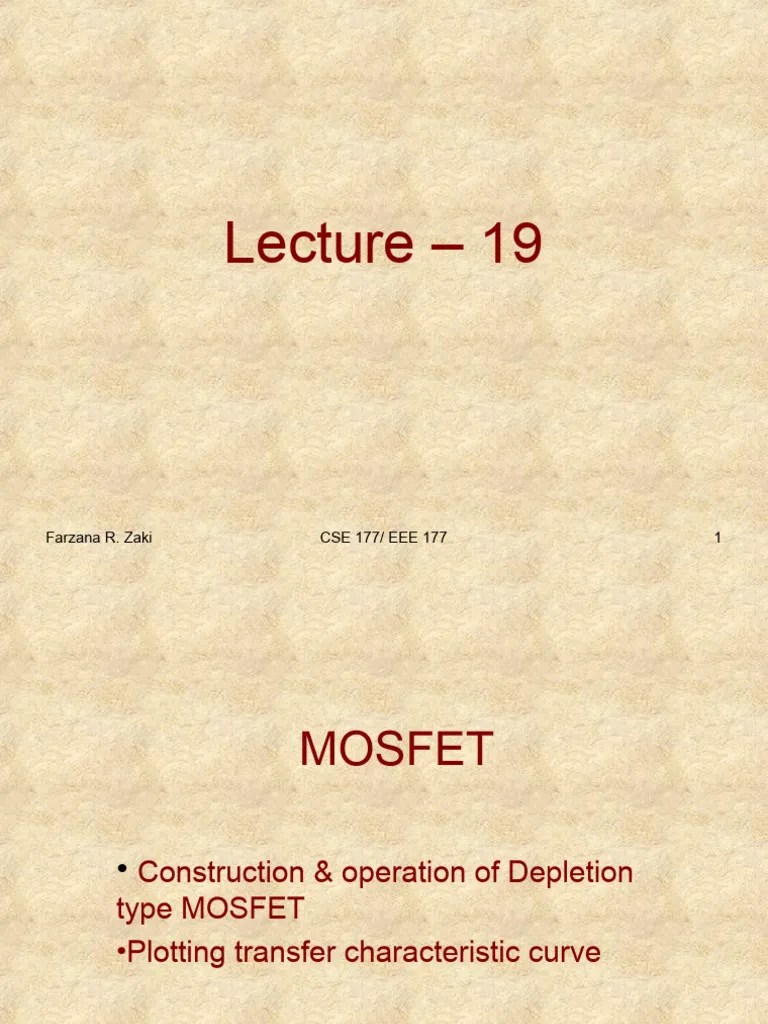 MOSFET | PDF | Mosfet | Field Effect Transistor