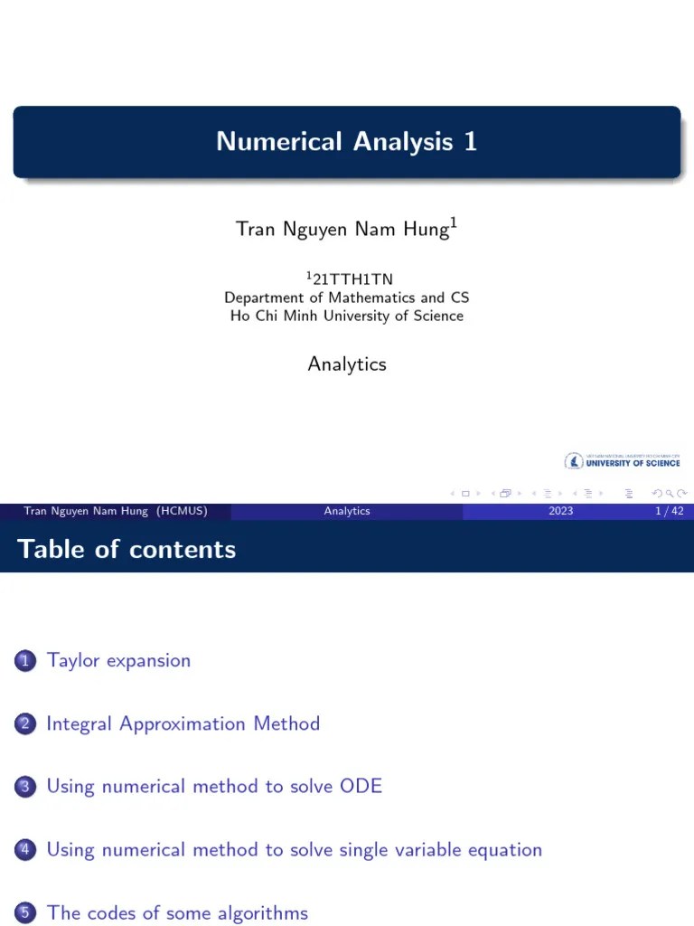 Numerical Analysis 1 | PDF | Numerical Analysis | Mathematical Analysis