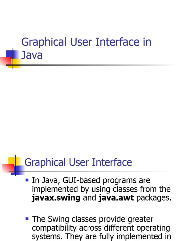 GUI In JAVA | PDF | Inheritance (Object Oriented Programming) | Class ...