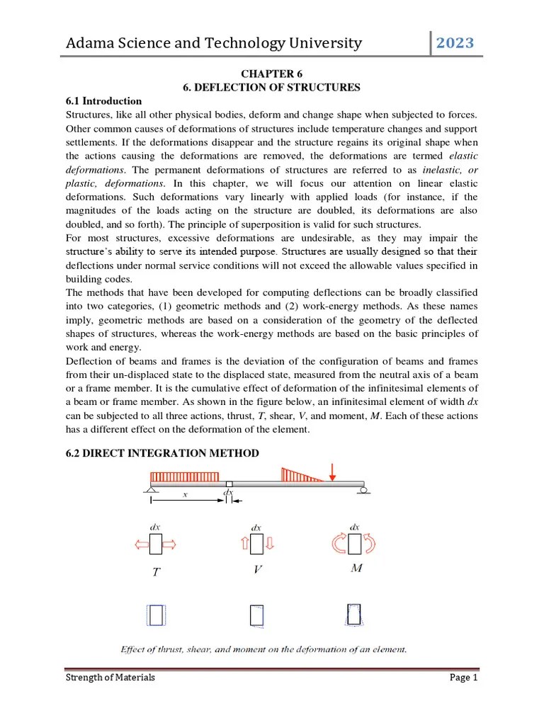SoM Chapter 6 | PDF | Beam (Structure) | Deformation (Engineering)