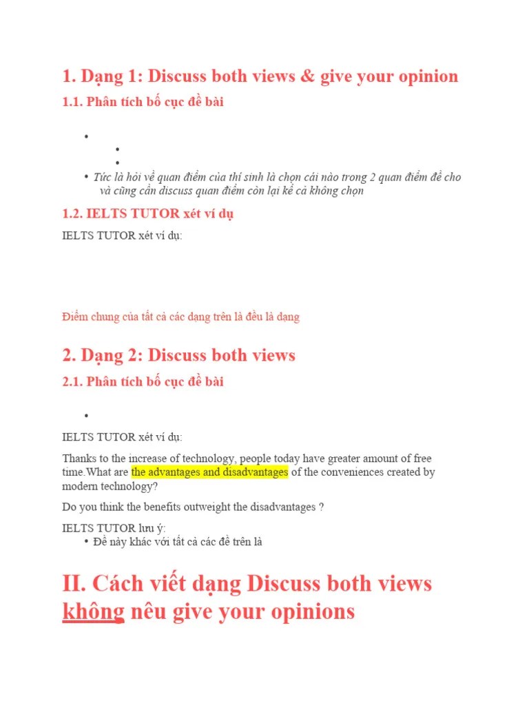 Các D NG Writing Task 2. | PDF