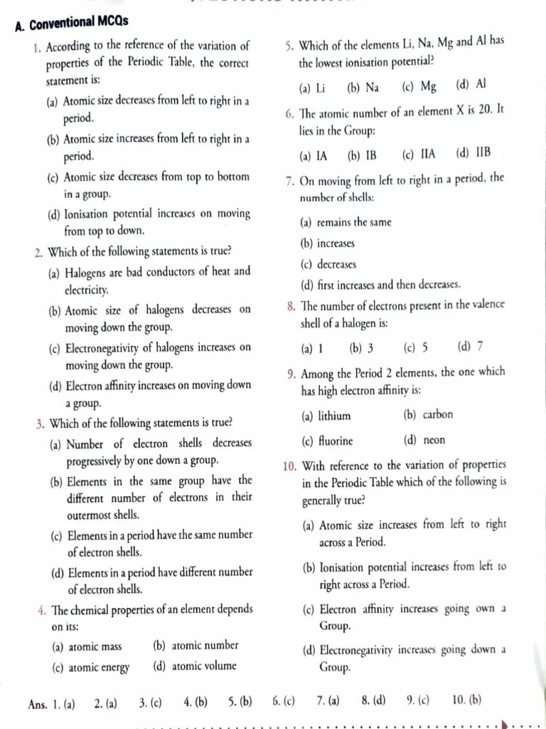 Answerkey - CH 1 Worksheet | PDF | Periodic Table | Sets Of Chemical ...